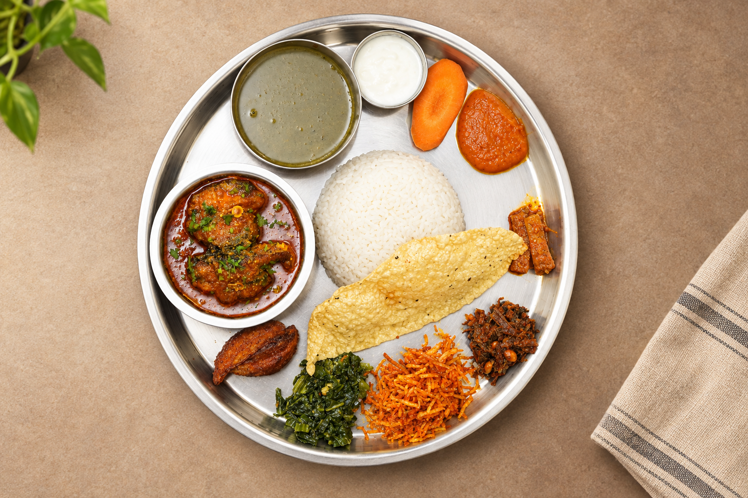 Fish Thali at Mustang Thakali