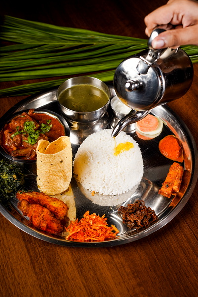 Mustang Thakali dish and ambiance