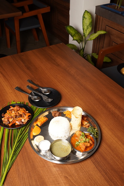 Mustang Thakali dish and ambiance
