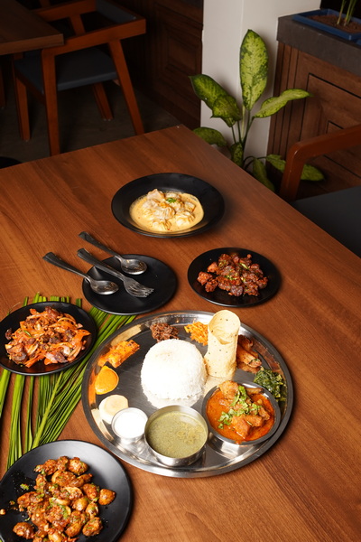 Mustang Thakali dish and ambiance