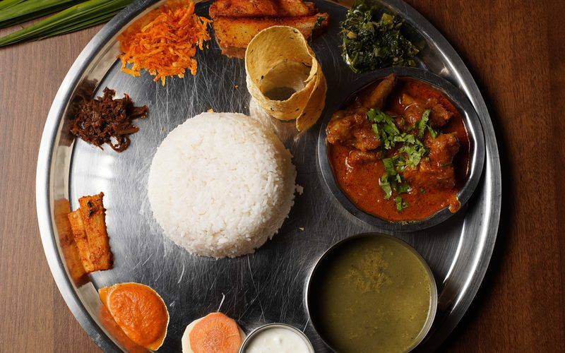 Thakali Thali set meal at Mustang Thakali